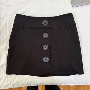 Ideology Black Mini Skirt with Button Detail